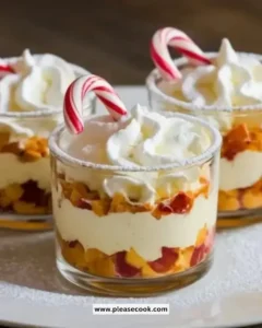 Mini Christmas Trifles dessert in festive glasses with whipped cream and berries