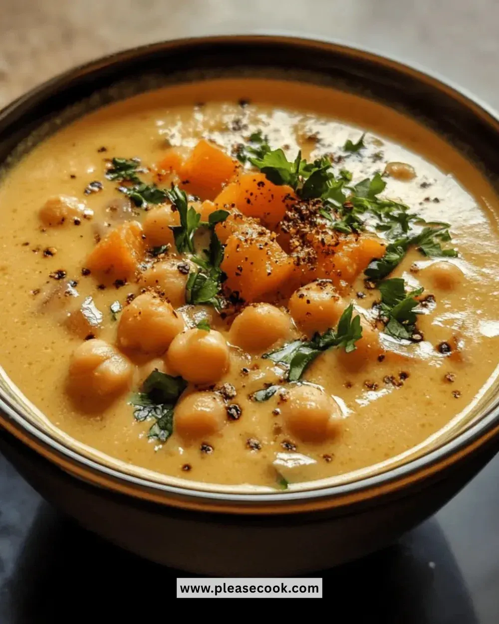 Easy Coconut Curry Chickpea Soup