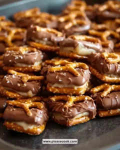 Delicious Snickers Pretzel Bites with a blend of chocolate and pretzel crunch