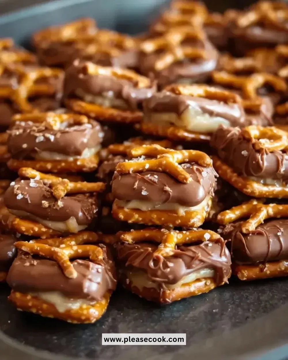Delicious Snickers Pretzel Bites with a blend of chocolate and pretzel crunch
