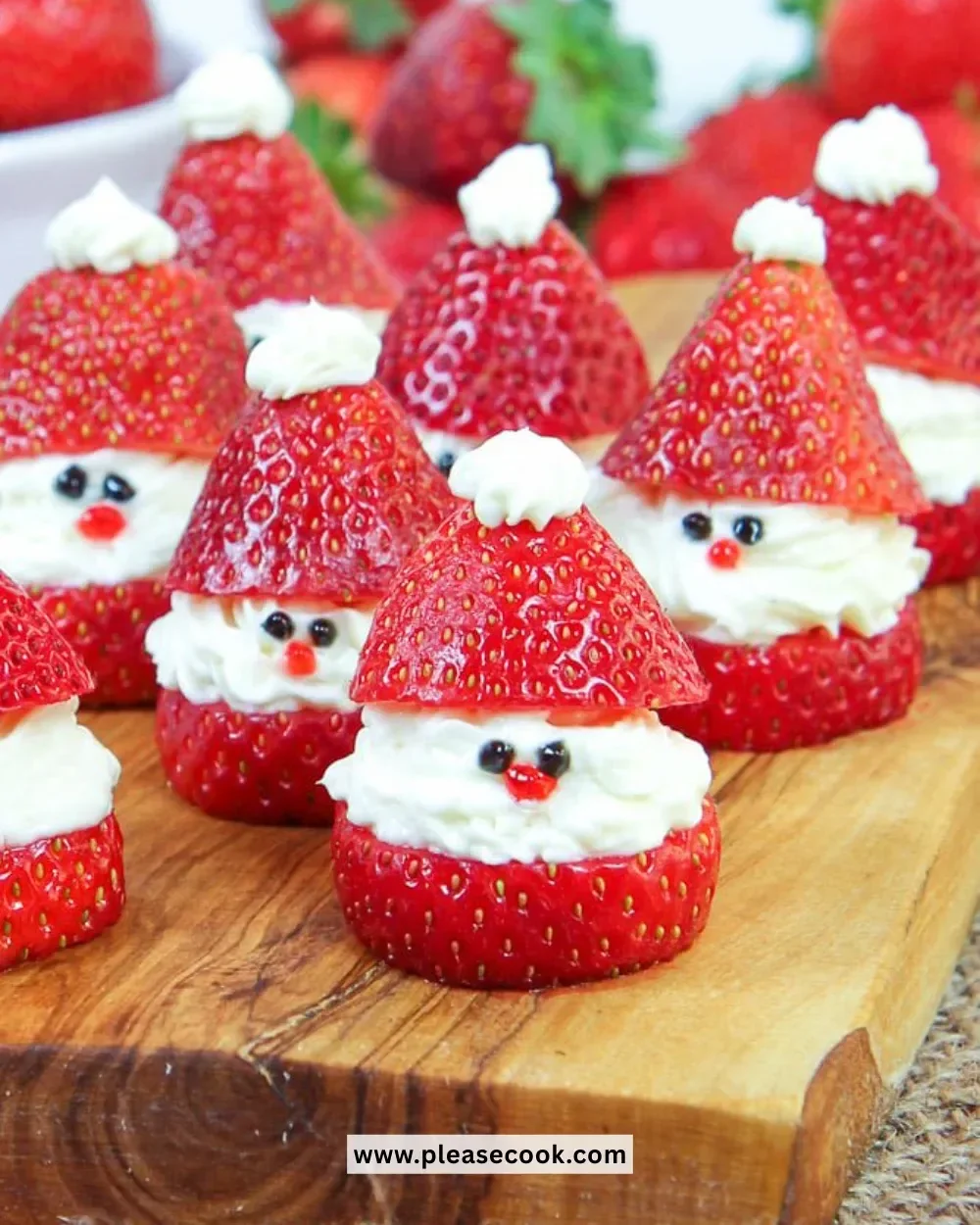 Delicious Strawberry Santas dessert for festive occasions