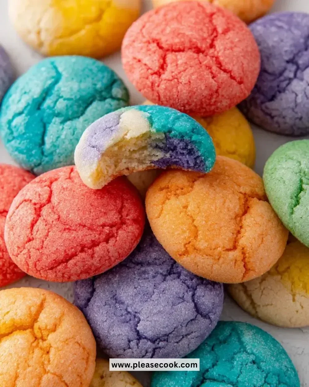 Vibrant fruity jello cookies ready to be enjoyed as a colorful dessert treat.