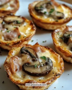 Irresistible Mushroom Ham Cheese Tartlet Bites Recipe