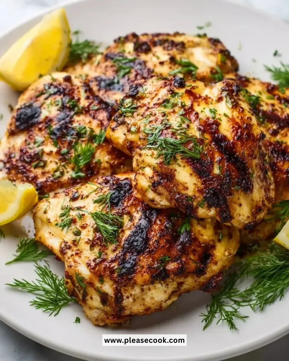 Tender yogurt marinated chicken ready to cook with three simple ingredients