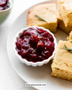 Delicious 5-ingredient cranberry sauce in a bowl with fresh cranberries