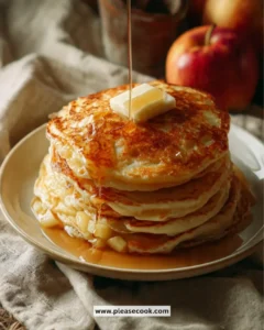 Plate of golden brown almond flour waffles topped with fresh fruit and syrup