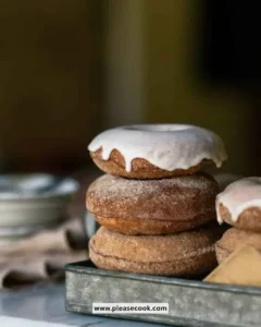 Delicious apple cider baked doughnuts topped with maple glaze