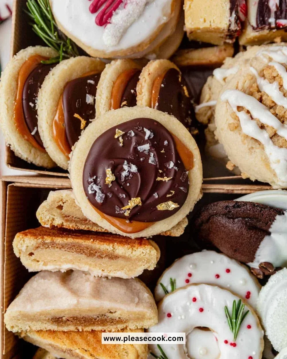 Best Christmas cookie box filled with festive holiday treats