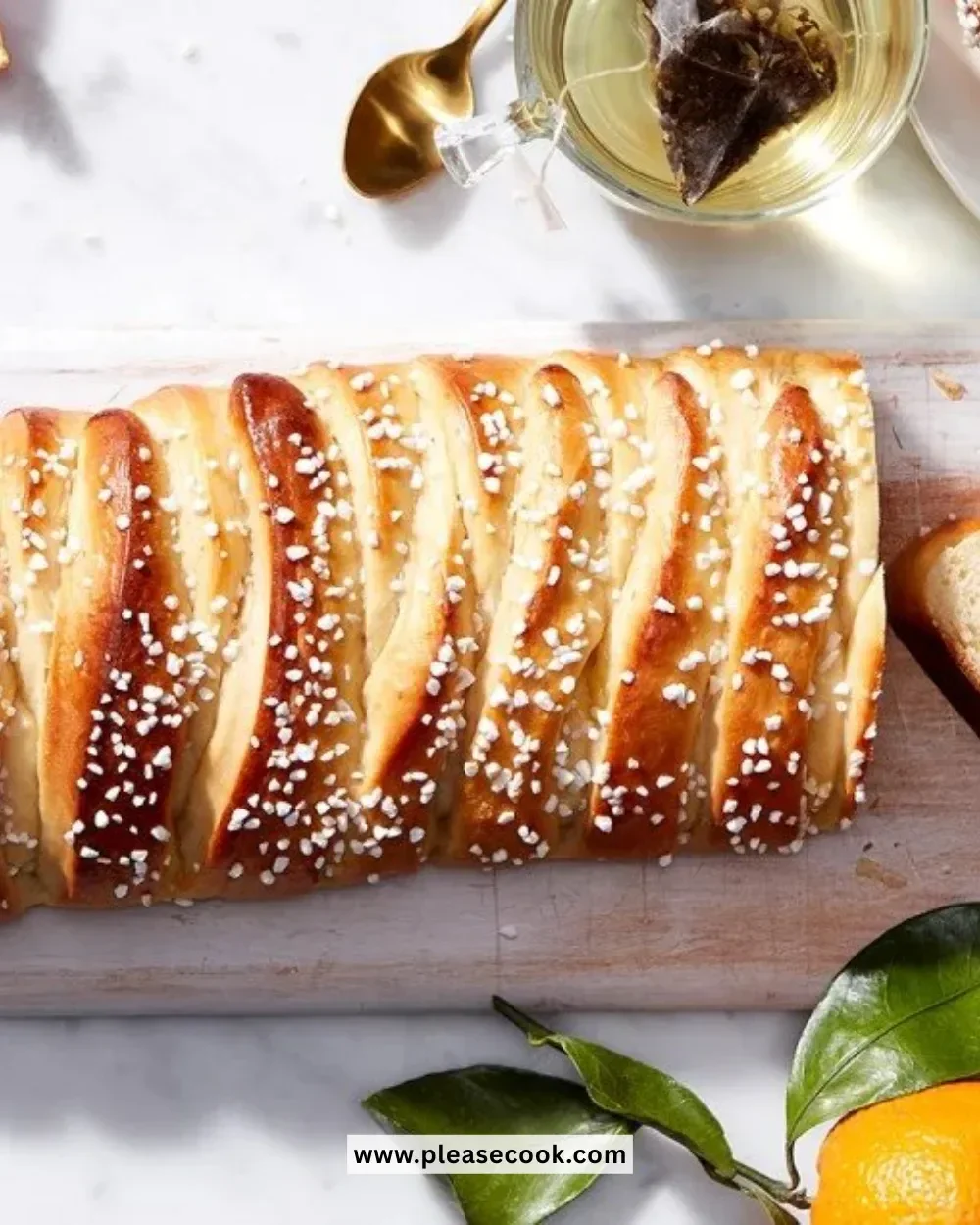 Braided Lemon Bread showcasing its beautiful twist and bright lemon glaze