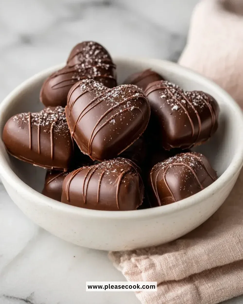 Delicious Chocolate Peanut Butter Valentine’s Hearts for a romantic treat