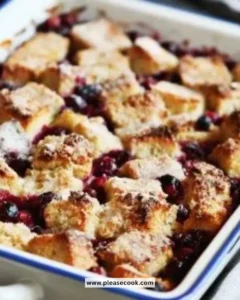 Cranberry-Rosemary Breakfast Pudding delicious serving in a bowl