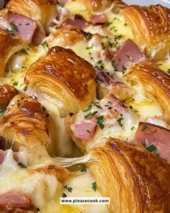 Freshly baked croissant showcasing its flaky layers and golden crust