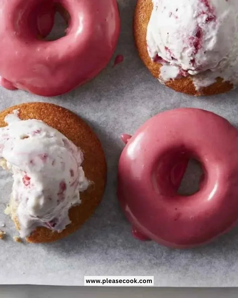 Assorted dessert doughnuts with various toppings and sprinkles.