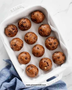 Homemade energy balls made with nuts, seeds, and dried fruits for a healthy snack.