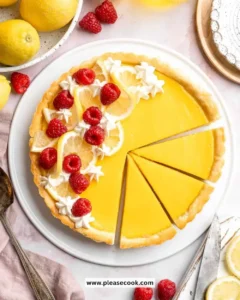 Delicious French Lemon Tart with zesty lemon filling and buttery crust