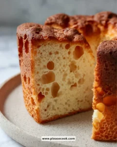 Delicious homemade Honeycomb Cake with a golden, textured topping