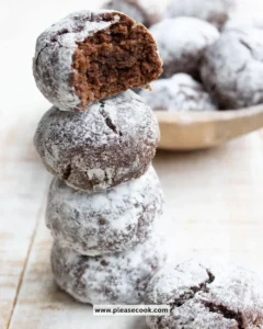 Keto Chocolate Amaretti Cookies arranged on a plate, gluten-free and low-carb treat