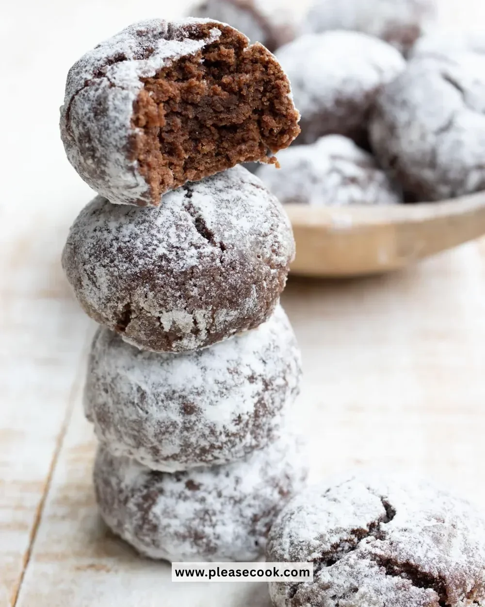 Keto Chocolate Amaretti Cookies arranged on a plate, gluten-free and low-carb treat