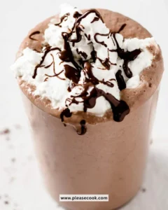 Delicious Keto Chocolate Milkshake topped with whipped cream in a glass