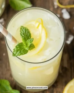A refreshing Keto Lemon Ice Slushie in a glass with ice and a lemon slice.