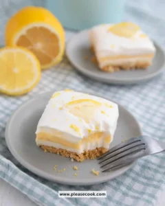 Delicious Keto Lemon Lush dessert with fresh lemon topping