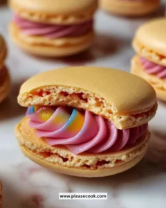 Colorful macarons on a plate showcasing an easy macaron recipe for beginners.