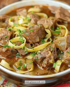 Bowl of delicious Mississippi pot roast soup with vegetables and tender beef.