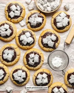 Plate of homemade Muddy Buddy Cookies with chocolate and peanut butter glaze