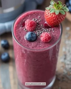 Delicious Protein Berry Slushie made with fresh berries and protein powder