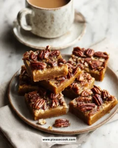 Deliciously baked Pumpkin Pecan Bars topped with pecans and spices