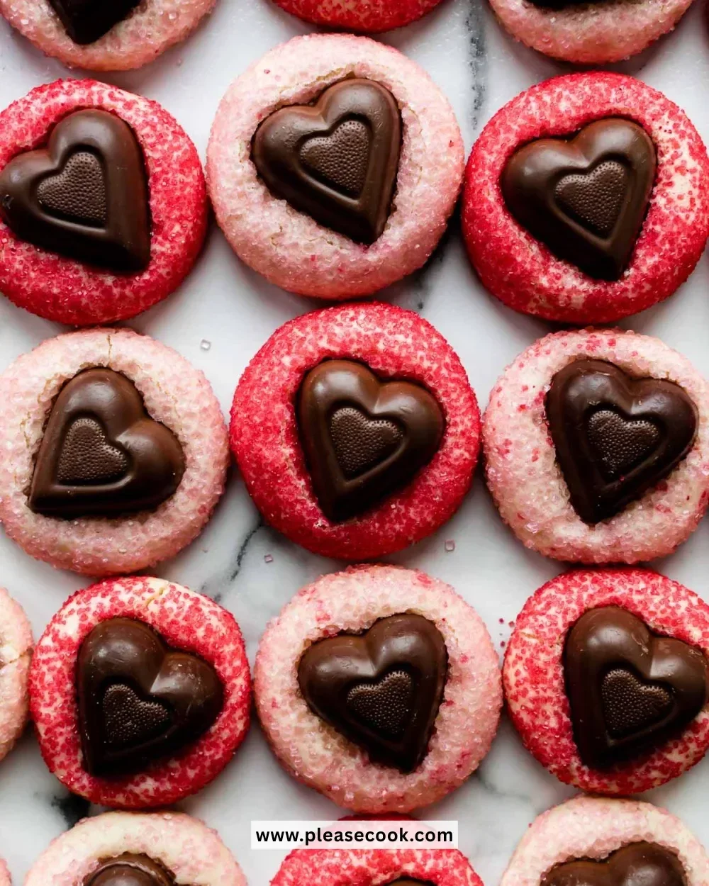 Sparkle Sweetheart Cookies decorated with colorful sprinkles