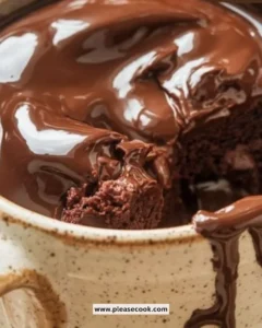 Delicious 3-ingredient mug cake served in a microwave-safe mug