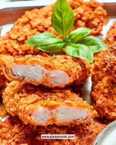 Crispy air fryer chicken tenders served with dipping sauce