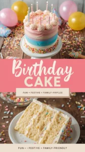 Delicious and beautifully decorated birthday cake for a special celebration.