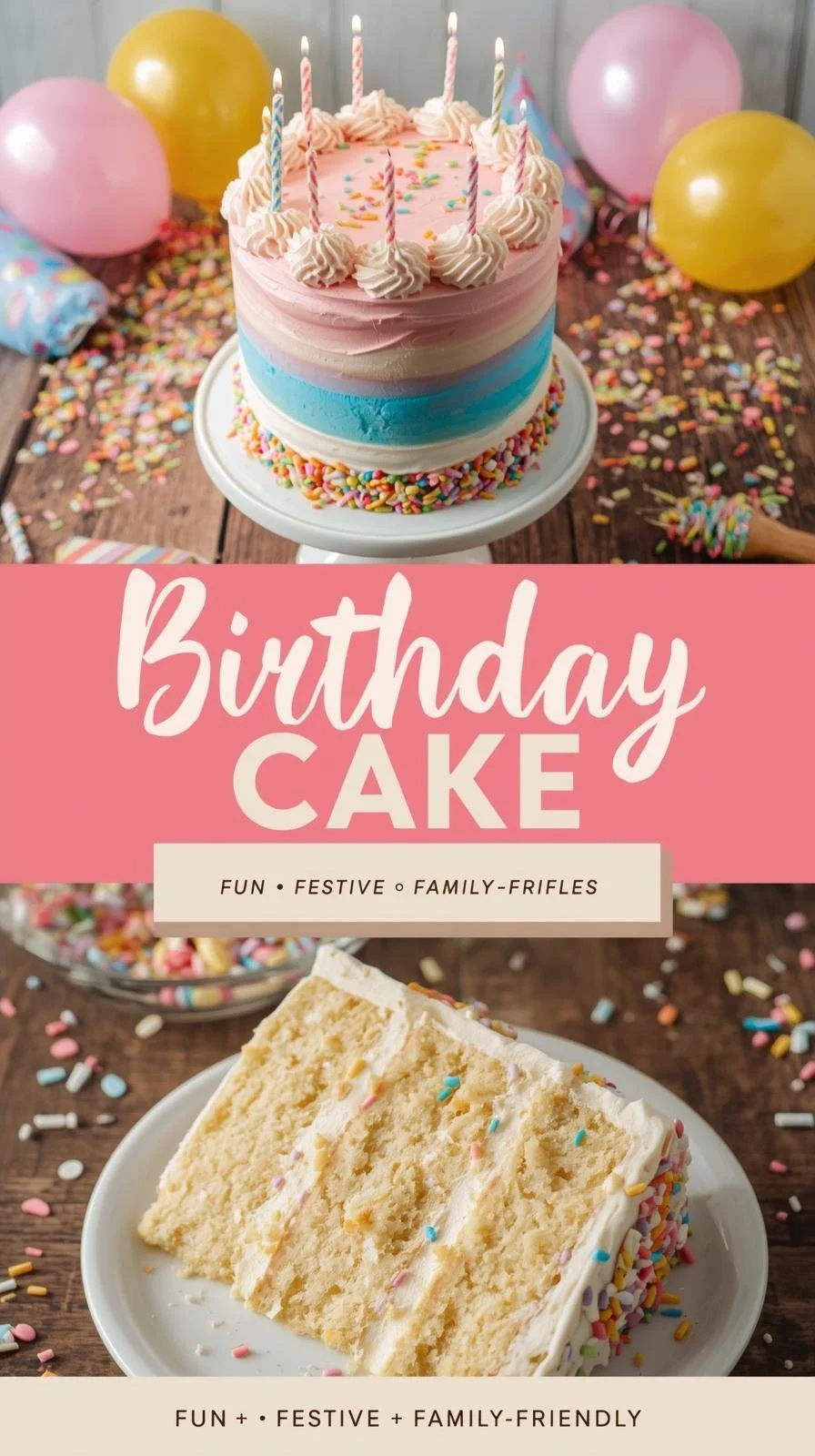 Delicious and beautifully decorated birthday cake for a special celebration.