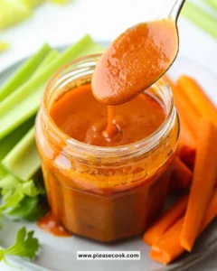 Delicious Buffalo Sauce in a bowl, perfect for chicken wings and dipping.