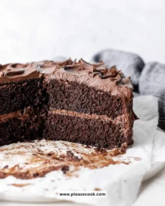 Delicious homemade chocolate cake with rich chocolate frosting