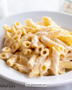 Delicious Cottage Cheese Pasta Sauce served over spaghetti with herbs