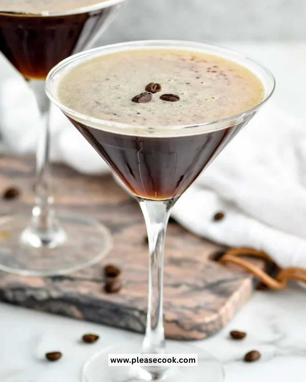 Delicious Espresso Martini cocktail served in a stylish glass