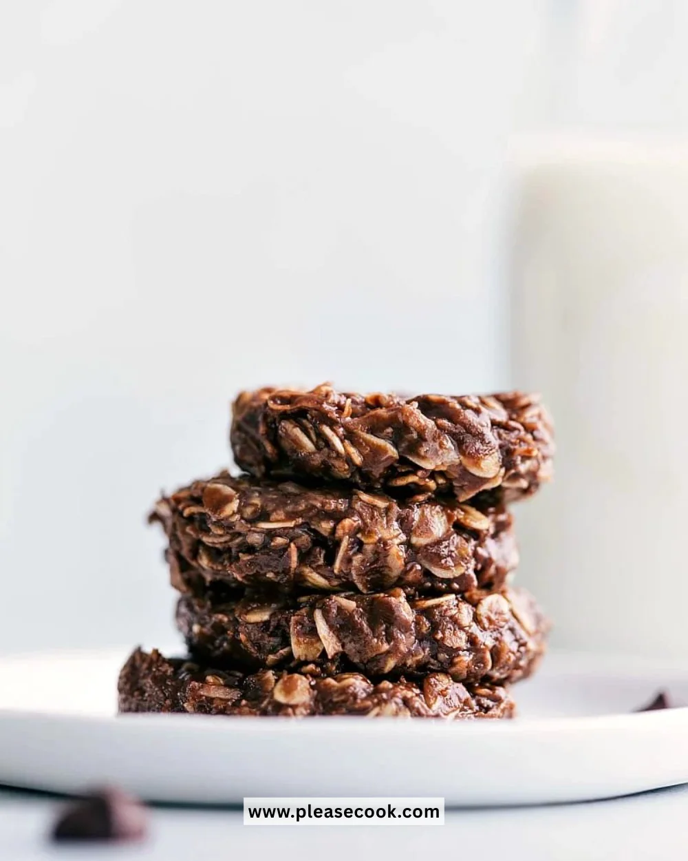 Healthy no-bake cookies on a plate, delicious and nutritious treats