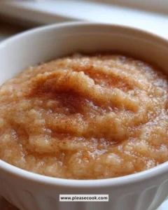 Delicious homemade applesauce in a glass jar, made with fresh apples.