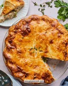 Delicious homemade chicken pot pie with flaky crust and savory filling