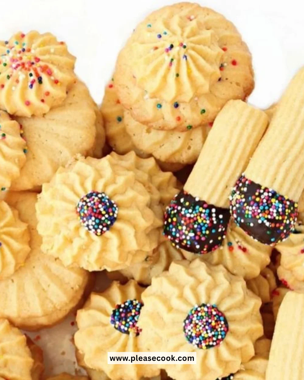 Delicious homemade Italian butter cookies on a plate