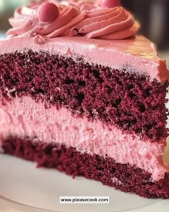 Delicious Mother's Day Pink Velvet Cake with cream cheese frosting