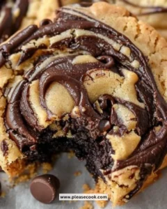 Delicious Peanut Butter Brownie Swirl Cookies with chocolate and peanut butter swirls