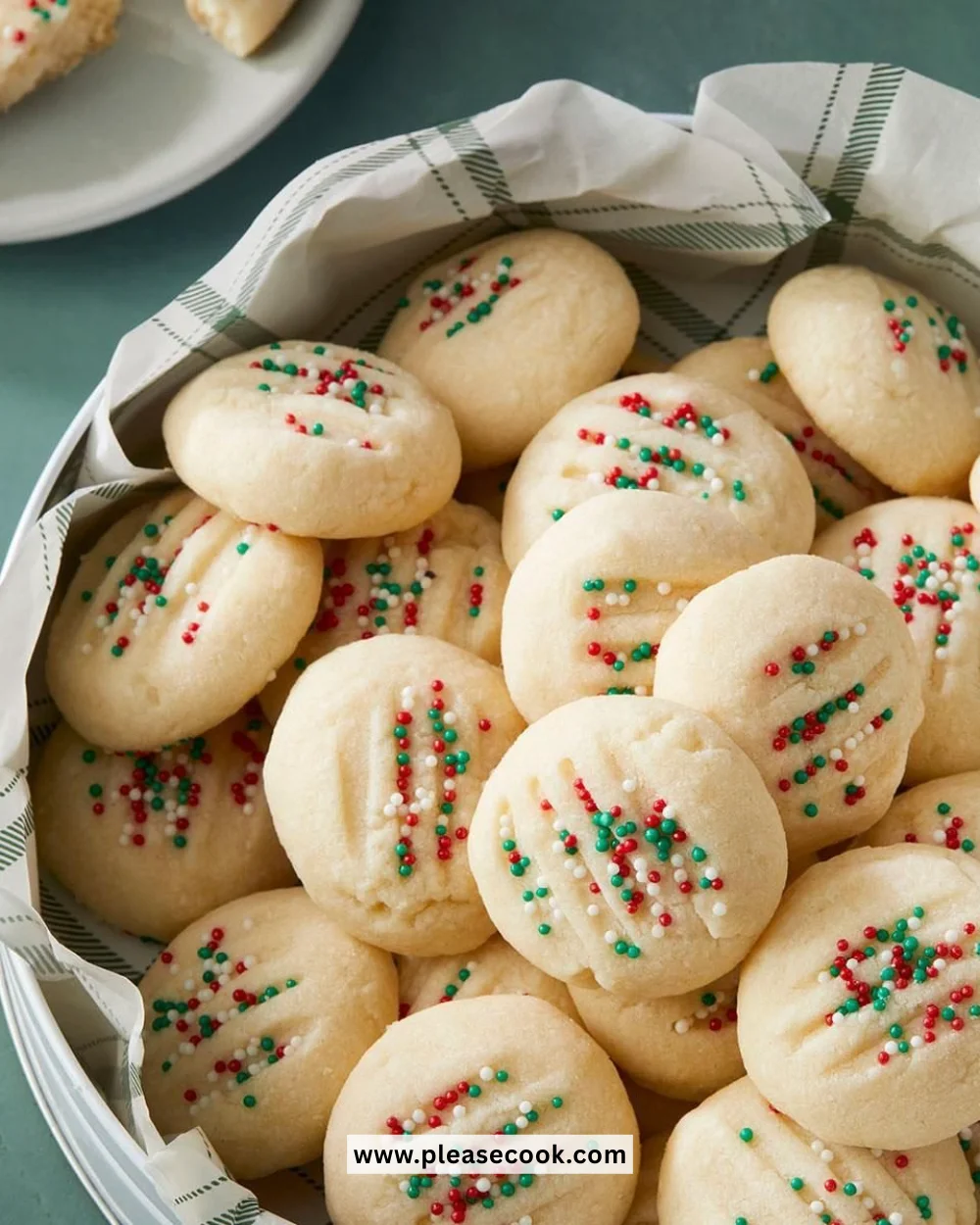 Delicious homemade shortbread cookies on a plate