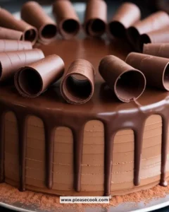 Delicious Triple Chocolate Mousse Cake with layers of rich chocolate