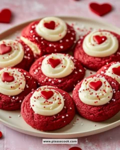 Decorative heart-shaped Valentine's Day cookies with icing and sprinkles