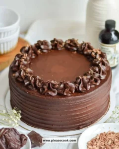 Delicious vegan gluten-free chocolate cake served on a white plate