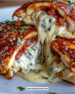 Delicious keto pizza-stuffed chicken ready to serve, low-carb and flavorful meal.
